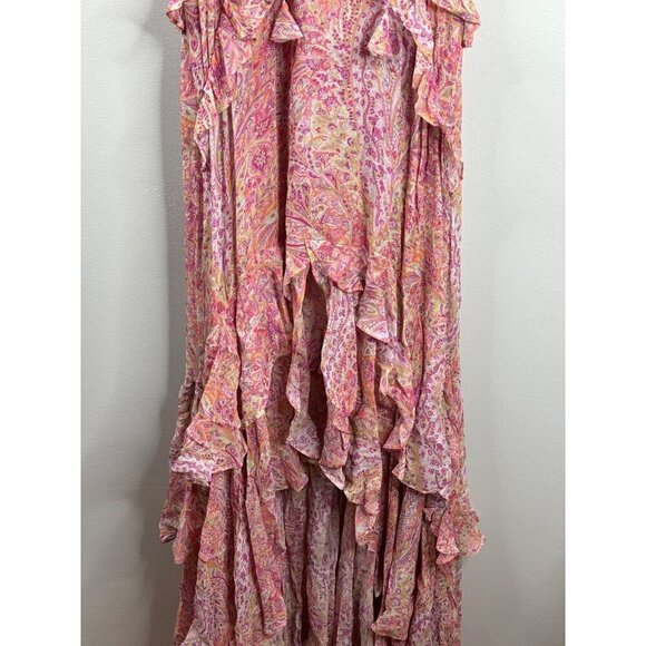 MISA Dress Katia in Puglia Paisley Mini Maxi Chiffon Size XS NWT Flowy - Picture 5 of 6
